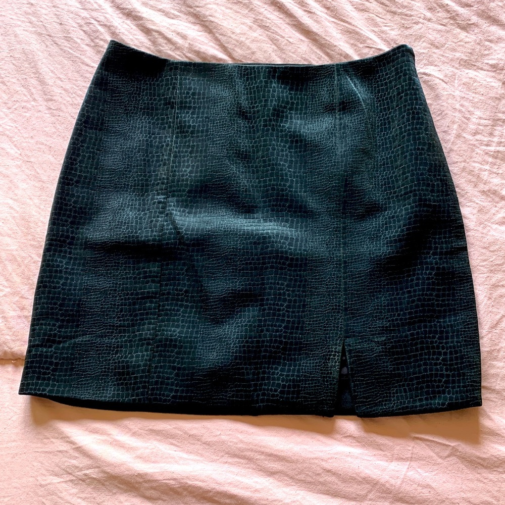 Black snake skin skirt